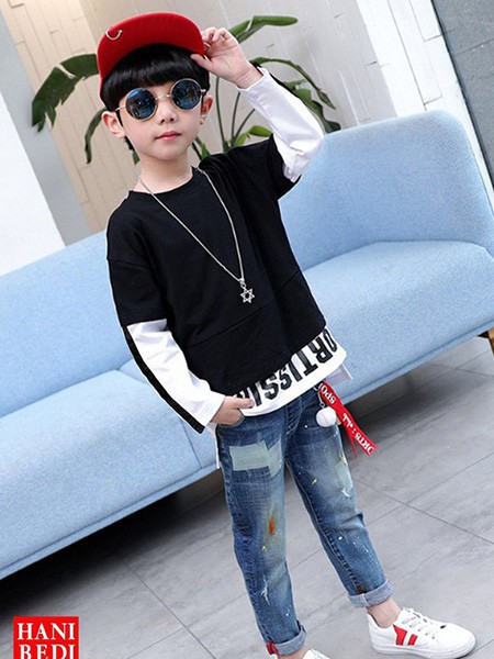 哈妮贝迪2022春夏季黑色T恤