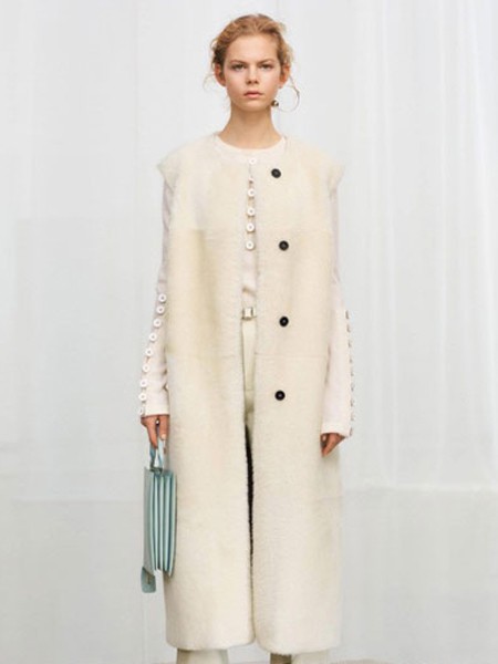 摩登瑞尔MODENRIVER女装2022秋冬季米色大衣