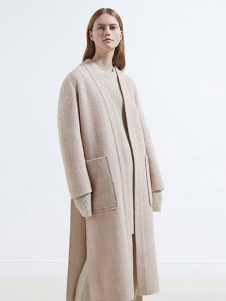摩登瑞尔MODENRIVER女装2022秋冬季米色大衣