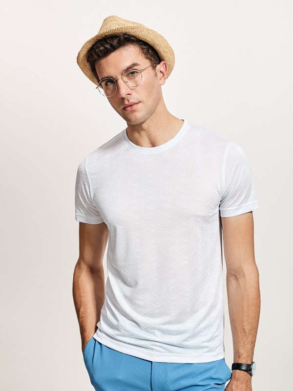 迪拉格男装2022春夏季白色T恤