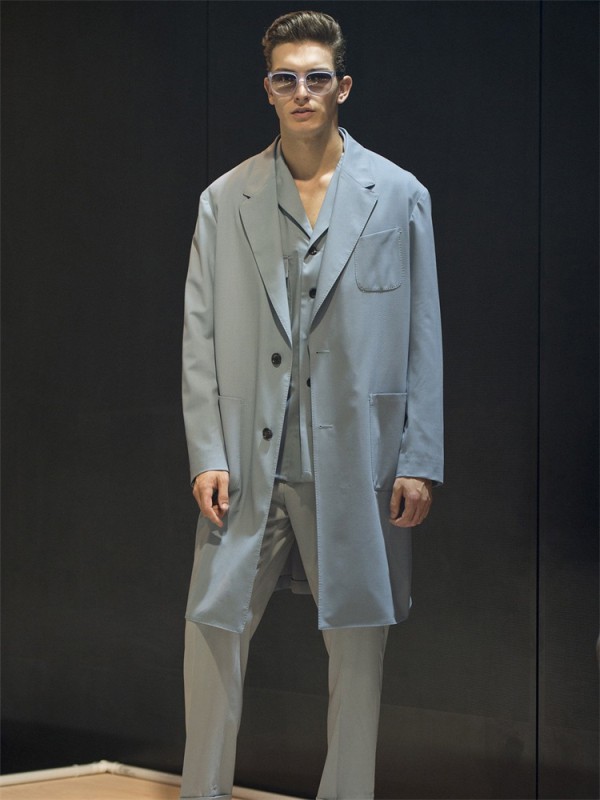 裁圣男装2021秋冬季灰色大衣