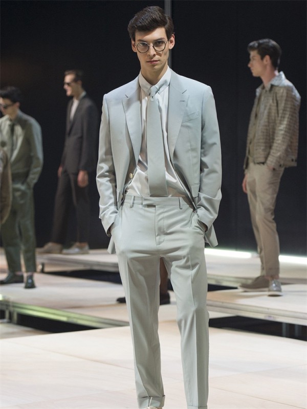 裁圣男装2021秋冬季灰色西装裤