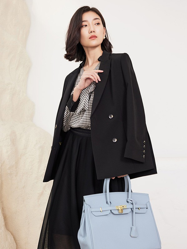 姚领2022秋冬季黑色西装