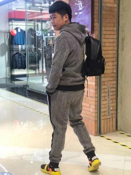 一个人的生活男装2022秋冬季灰色长裤