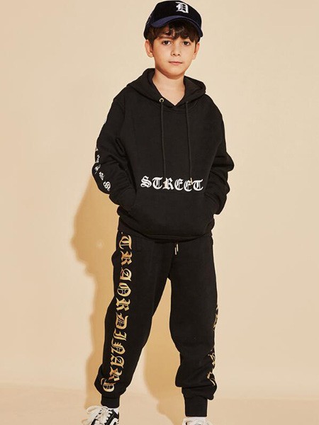 YIZHI忆稚童装2022秋冬季黑色长裤