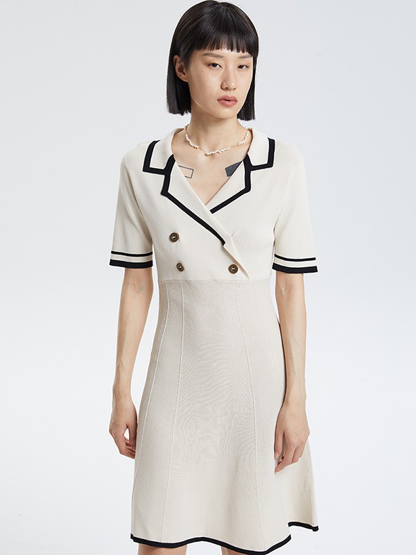 1CM女装2022春夏季白色连衣裙