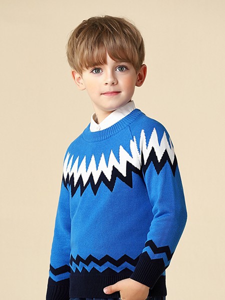 淘淘博士童装2022秋冬季蓝色T恤