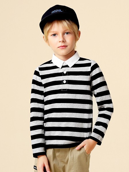 淘淘博士童装2022秋冬季白色polo衫