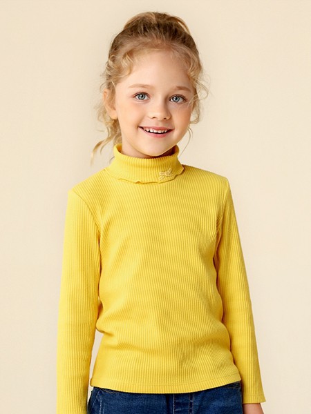 淘淘博士童装2022秋冬季黄色针织衫