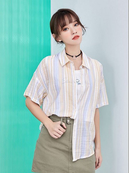 新一檬女装2022春夏季白色衬衫