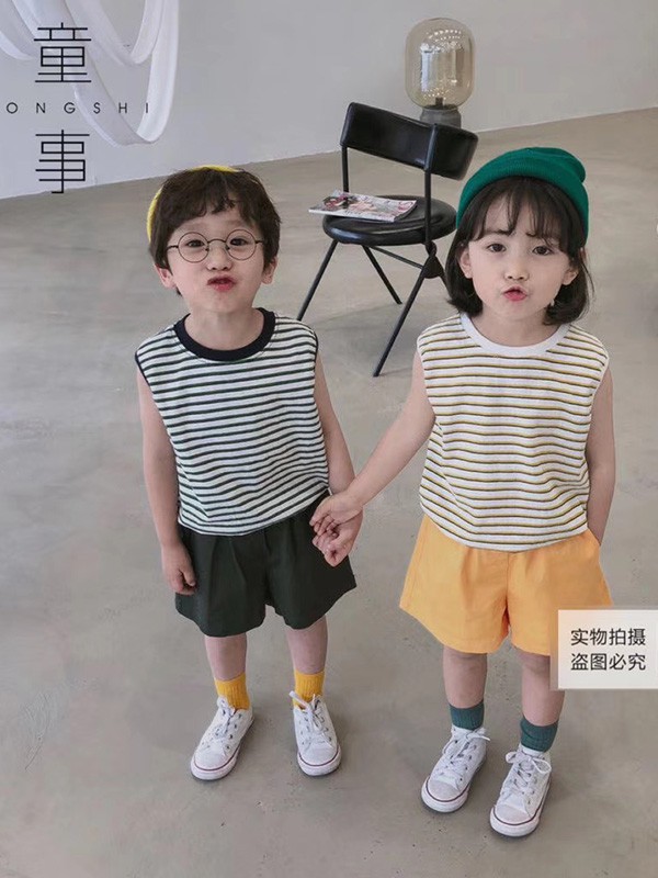 童事2022春夏季白色背心