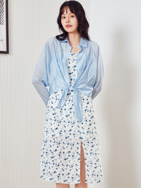 Abun2022春夏季白色吊带裙