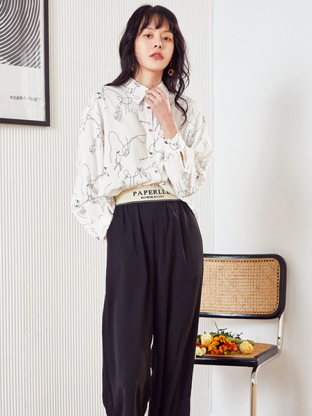 Abun2022春夏季白色衬衫