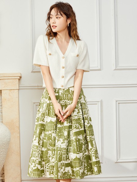 Abun2022春夏季绿色长裙