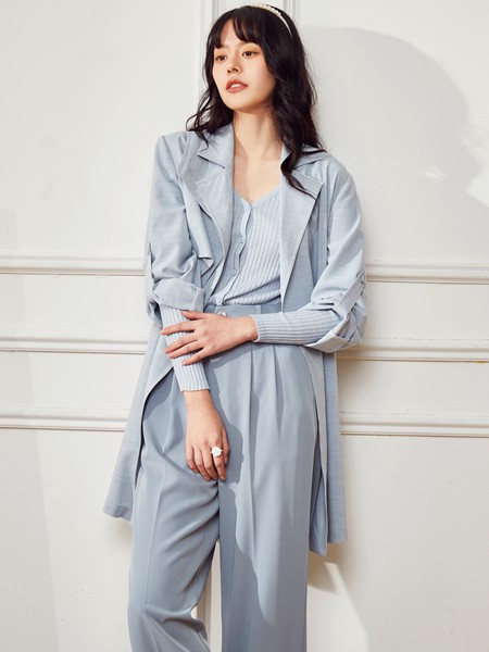 Abun2022春夏季灰色风衣