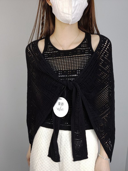 开希米娜女装2022春夏季黑色背心