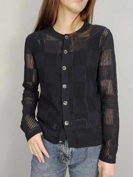 开希米娜女装2022秋冬季黑色针织衫