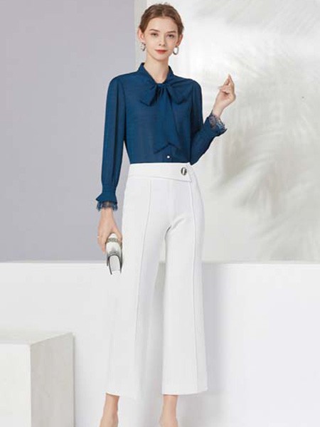 经典故事2022春夏季白色阔腿裤