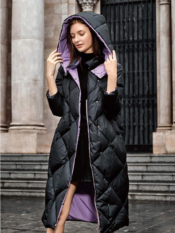 优恰女装2022秋冬季黑色棉服