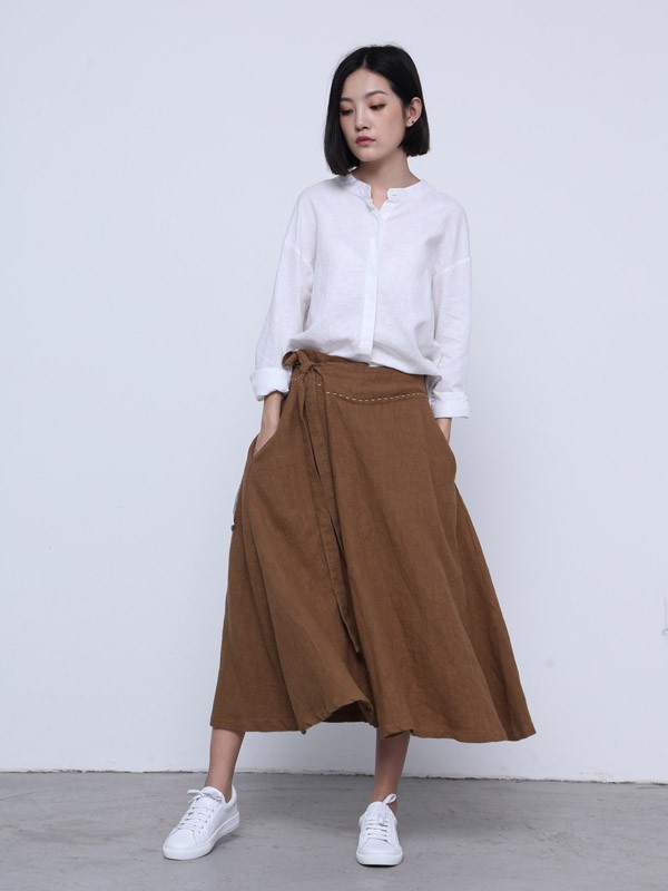 兮耳布衣女装2022春夏季白色衬衫