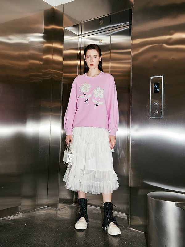 碧淑黛芙2022秋冬季白色半身裙