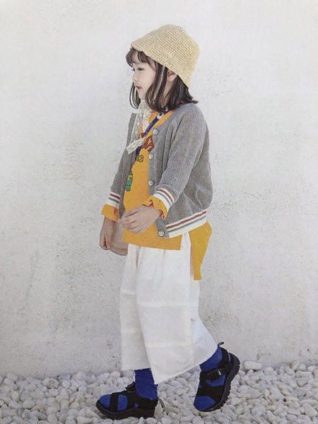 辛芭狗童装2022秋冬季白色阔腿裤