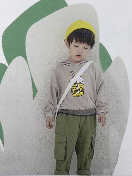 辛芭狗童装2022秋冬季绿色工装裤