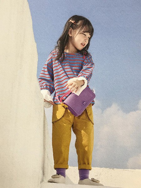 辛芭狗童装2022秋冬季紫色T恤