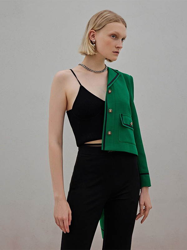 千细2022秋冬季黑色背心