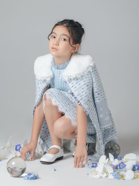 贝的屋2022春夏季蓝色连衣裙