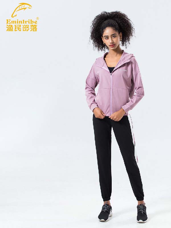 渔民部落运动装2022秋冬季粉色运动装