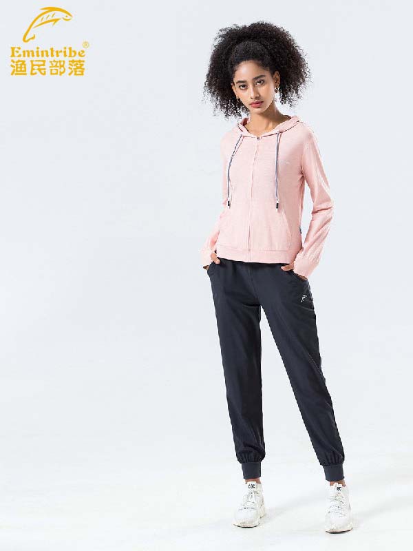 渔民部落运动装2022春夏季粉色运动装