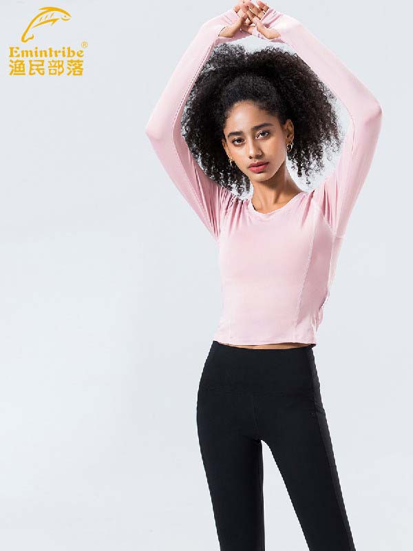 渔民部落运动装2022春夏季粉色运动装