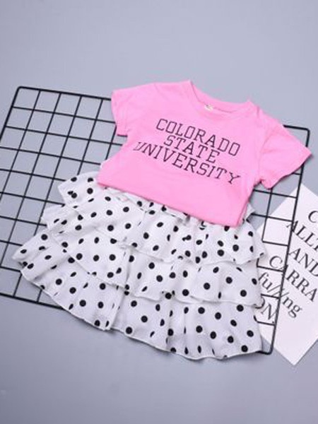 动漫童话童装2022春夏季粉色T恤