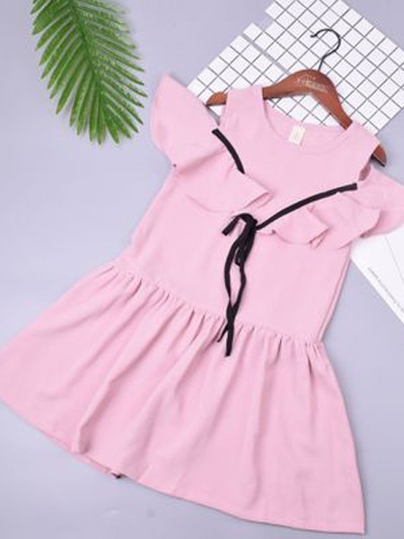 动漫童话童装2022春夏季绿色连衣裙