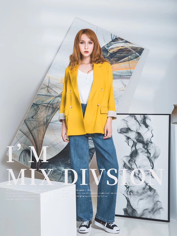 弗拉女装2022春夏季藏蓝色阔腿裤