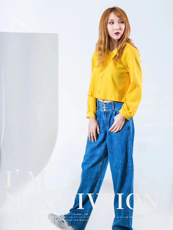 弗拉女装2022春夏季黄色T恤