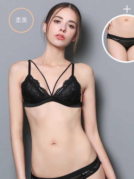 畅柔2022春夏季黑色时尚内衣