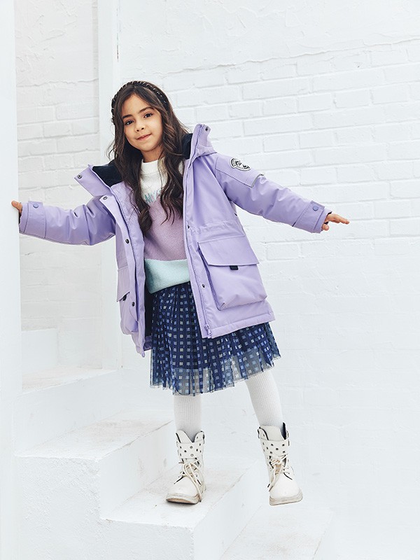 水孩儿2022秋冬季紫色派克服
