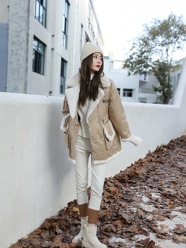 简诣2022秋冬季白色长裤