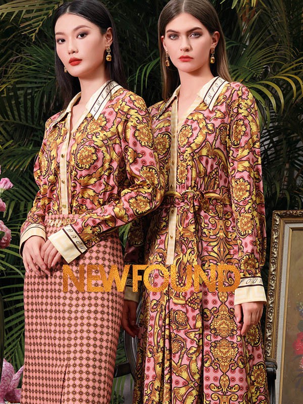 纽方2022秋冬季棕色衬衫裙