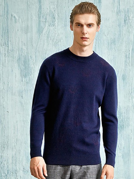 华家那2022秋冬季藏蓝色针织衫