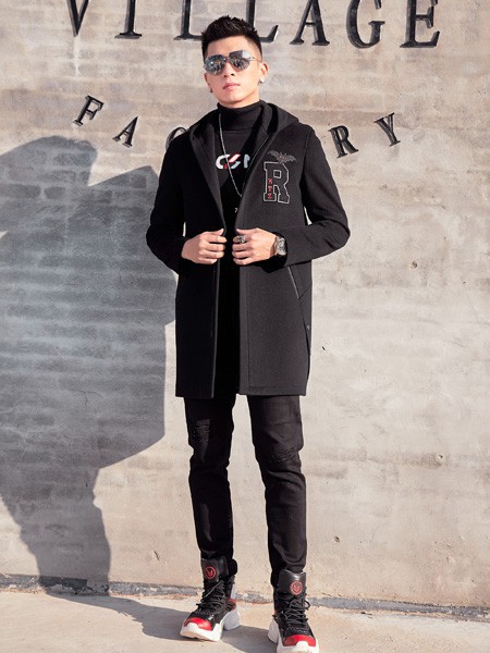 GFIVEXSIX男装2022秋冬季黑色大衣