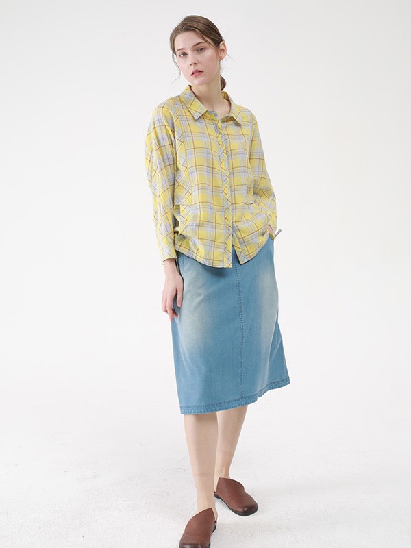 无色无味2022春夏季绿色衬衫