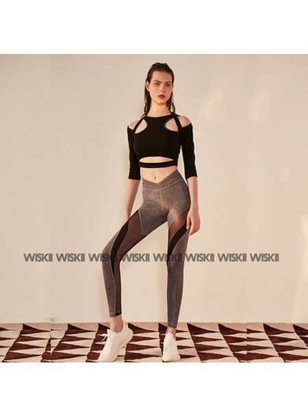 WISKII2022春夏季黑色运动型内衣