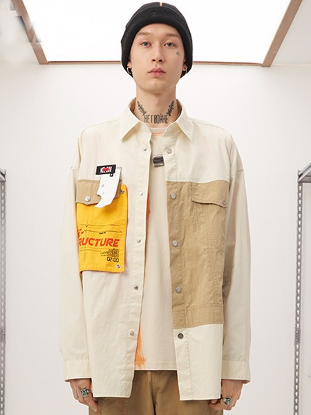 2AM男装2022春夏季卡其色衬衫