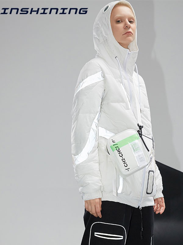 INSHINING男装2022秋冬季白色卫衣