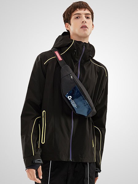 INSHINING男装2022秋冬季黑色棉服