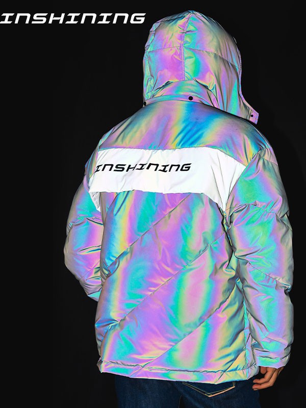 INSHINING男装2022秋冬季银色棉服