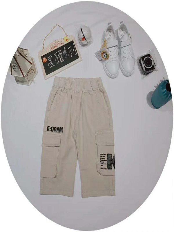 童童抢童装2022春夏季米色长裤